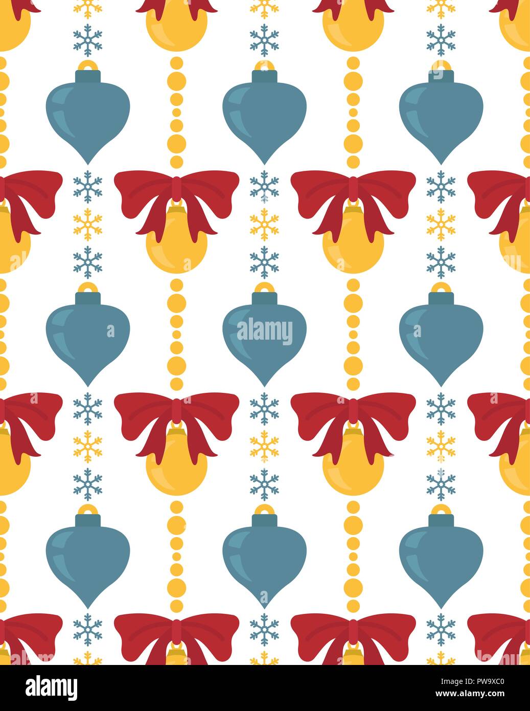 Christmas light garlands set. Colour isolated design seamless pattern ...