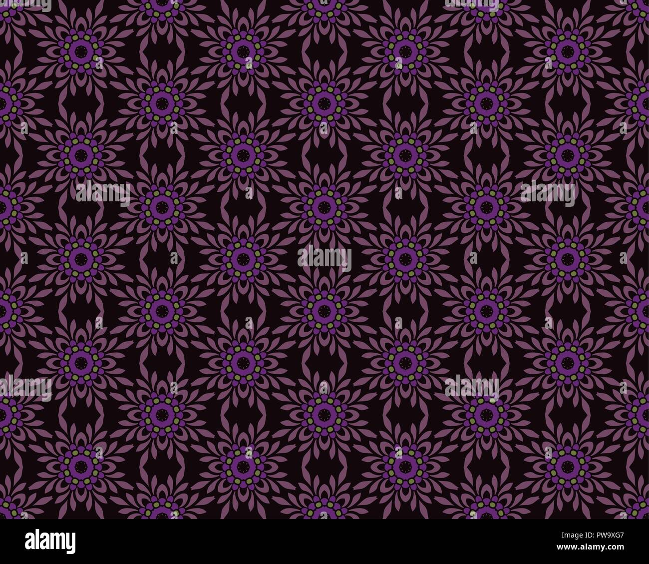 seamless floral ornament pattern vector illustration Stock Vector Image ...