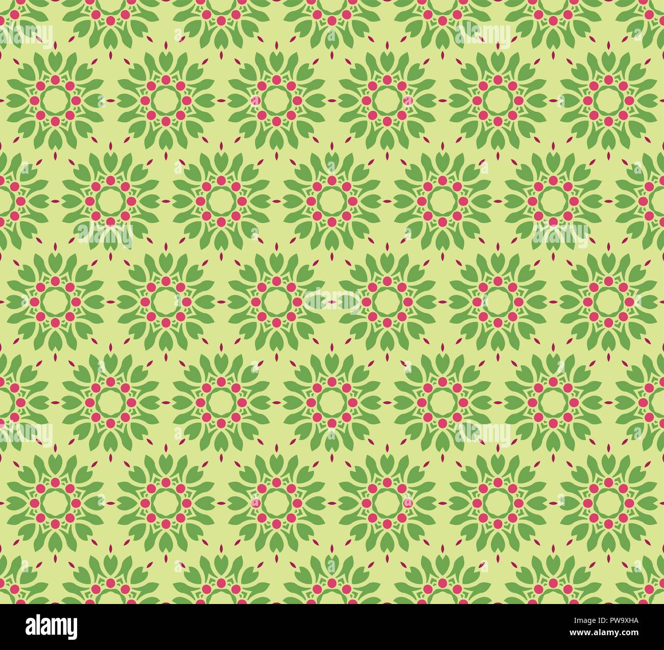 seamless floral ornament pattern vector illustration Stock Vector Image ...