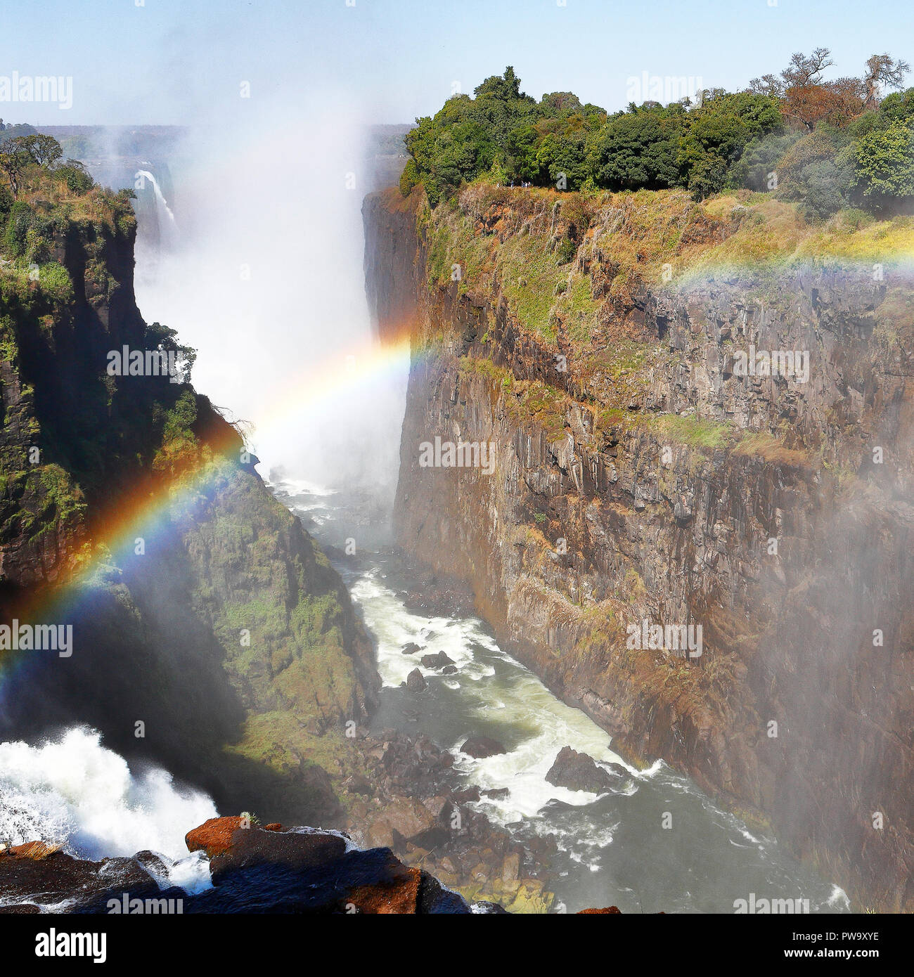 Victoria falls (Zimbabwe) Stock Photo