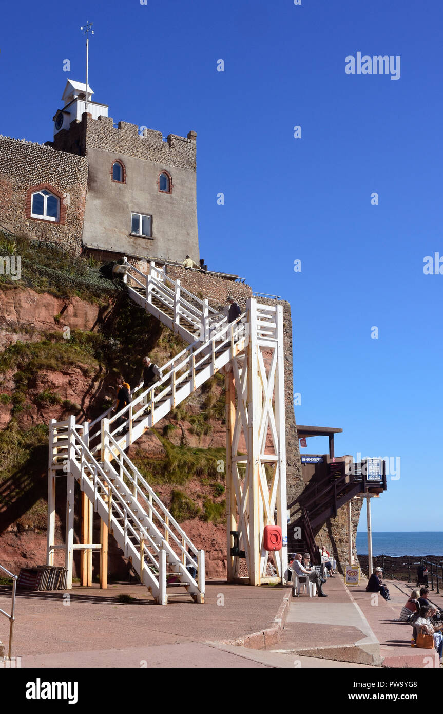 Devon - Sidmouth - Jacob's Ladder - undercliff  walk Stock Photo