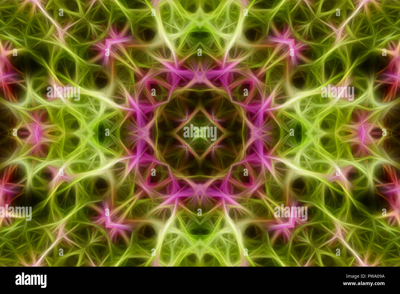 Fantastic pink abstract pattern in fractal technic Stock Photo