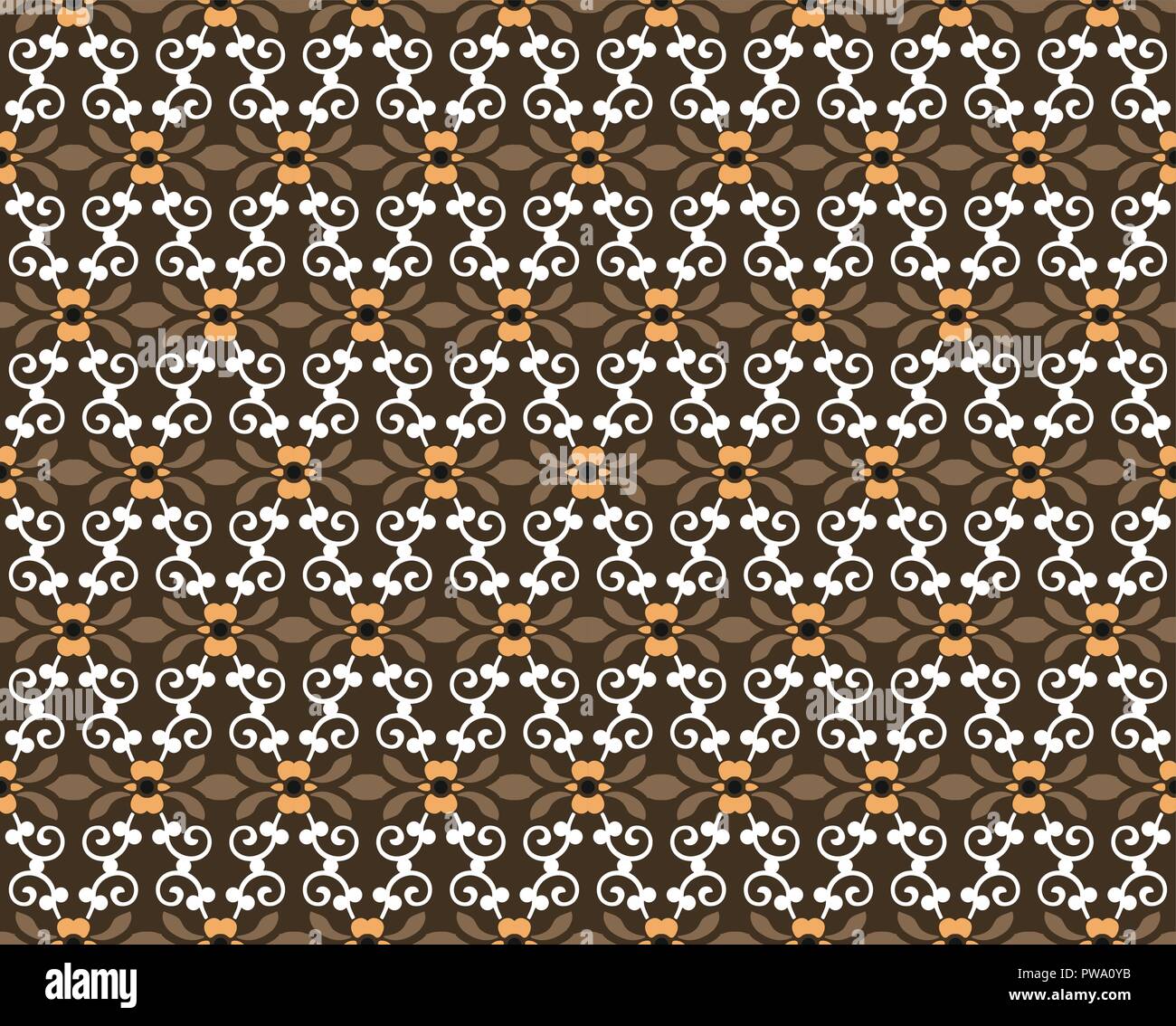 seamless floral ornament pattern vector illustration Stock Vector Image ...