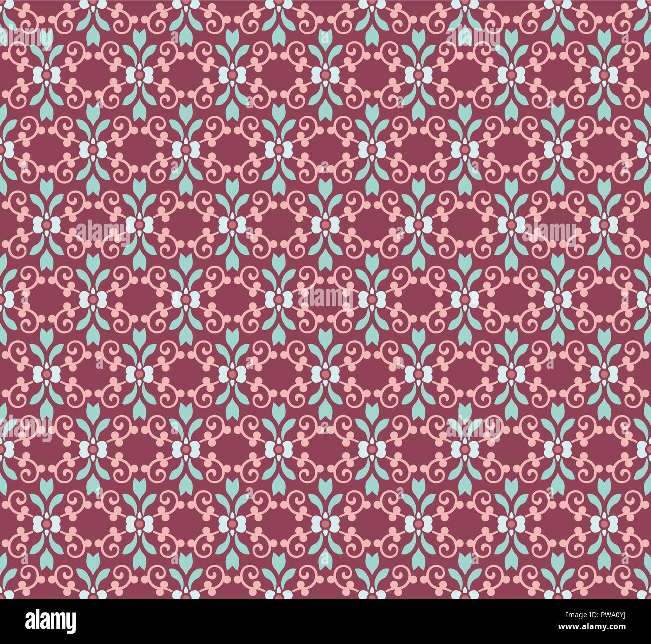 seamless floral ornament pattern vector illustration Stock Vector Image ...