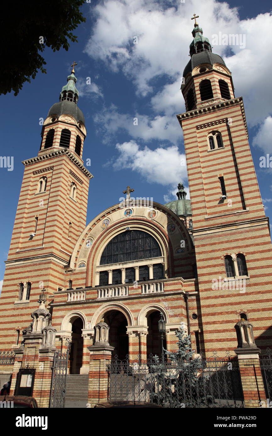 Romanian Orthodox Cathedral in Sibiu, Transylvania, Romania Stock Photo