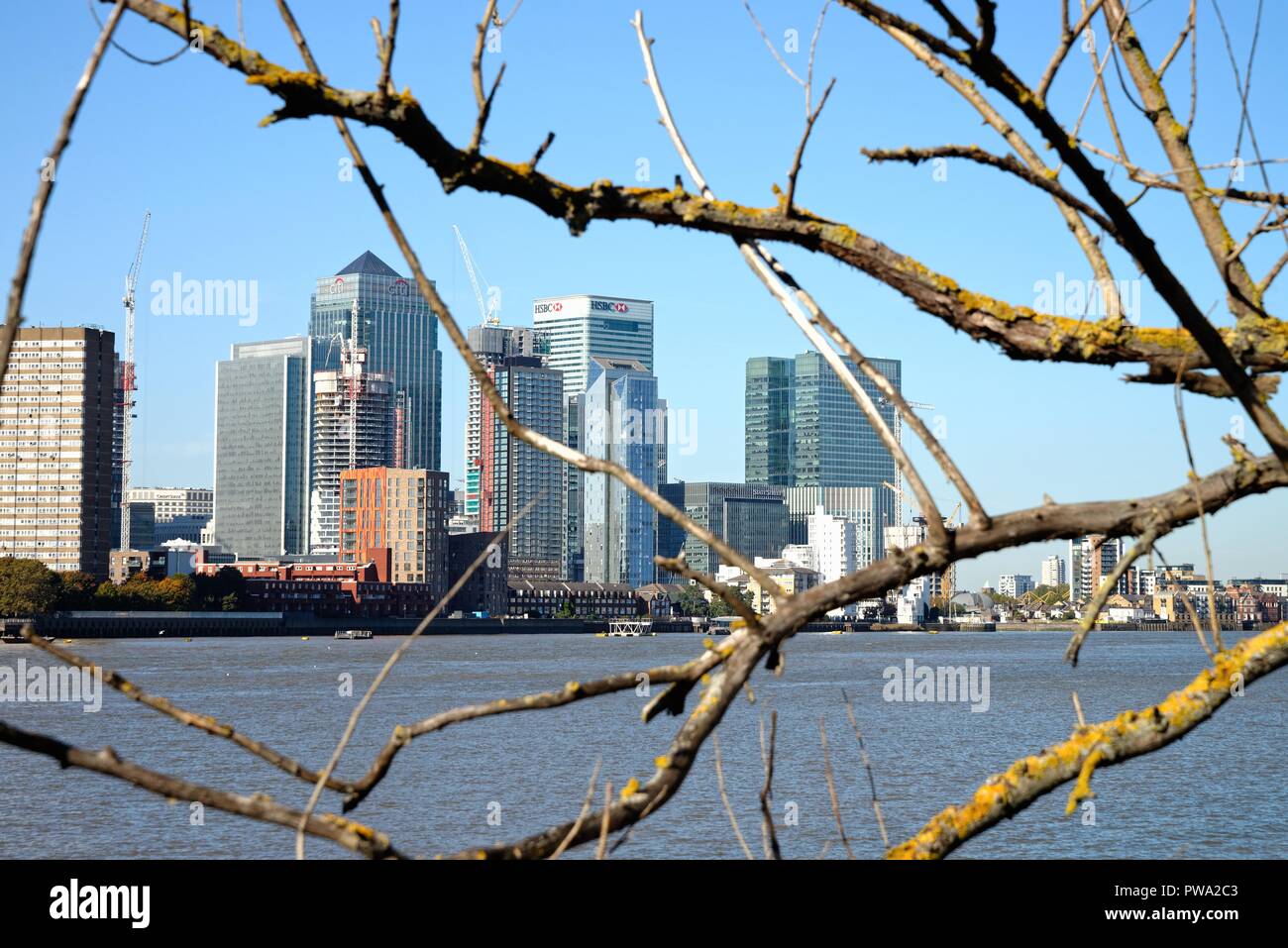 North quay canary wharf skyline hi-res stock photography and images - Alamy