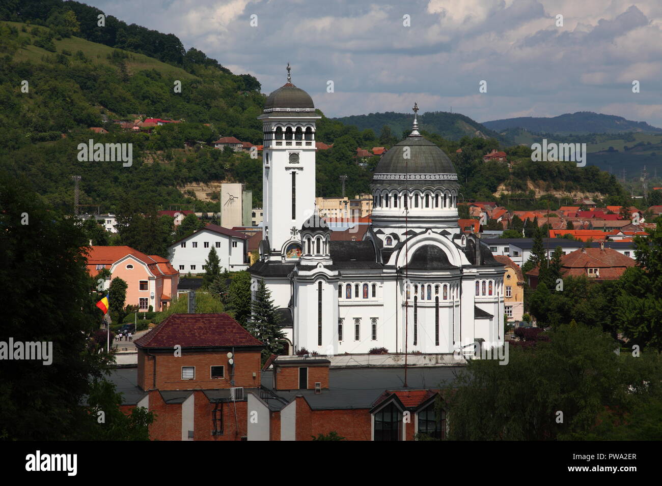 Romanian Orthodox Church in Sighisoara, Transylvania, Romania Stock Photo