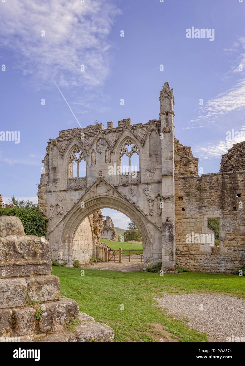 The ruins of Kirkham Priory in North Yorkshire. The gateway with its