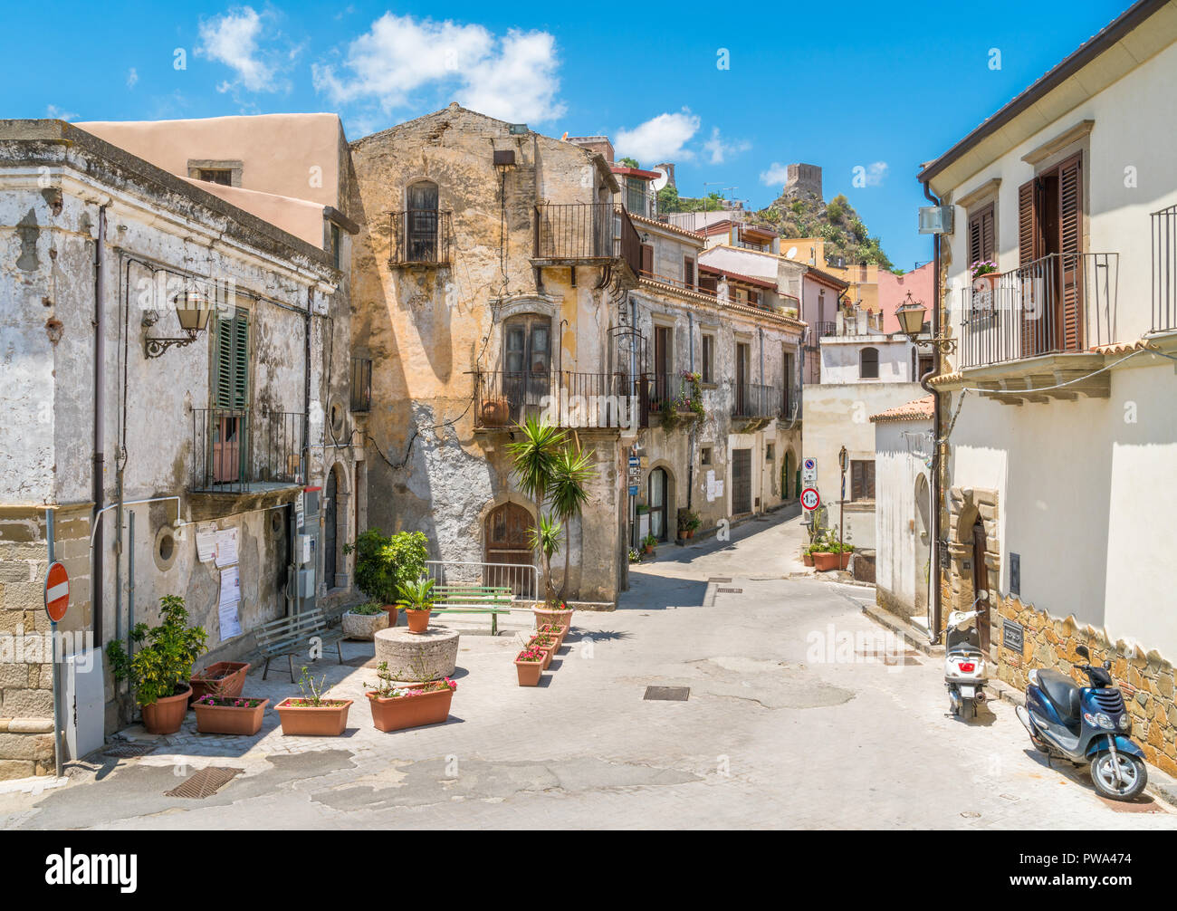 Scenic View In Forza D Agro Picturesque Town In The Province Of Messina Sicily Southern Italy Stock Photo Alamy