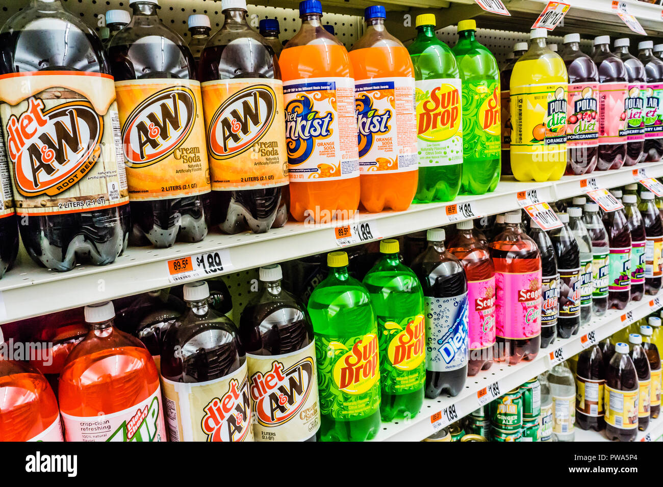 Soda Bottles Store High Resolution Stock Photography and Images Alamy