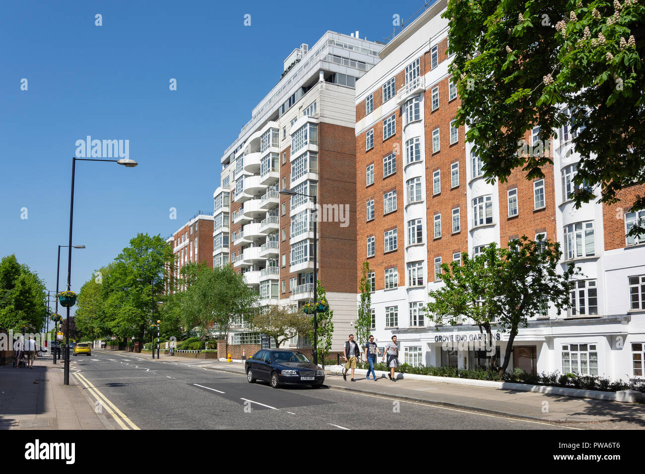 Grove End Gardens apartments, Abbey Road, St John's Wood, City of Westminster, Greater London, England, United Kingdom Stock Photo