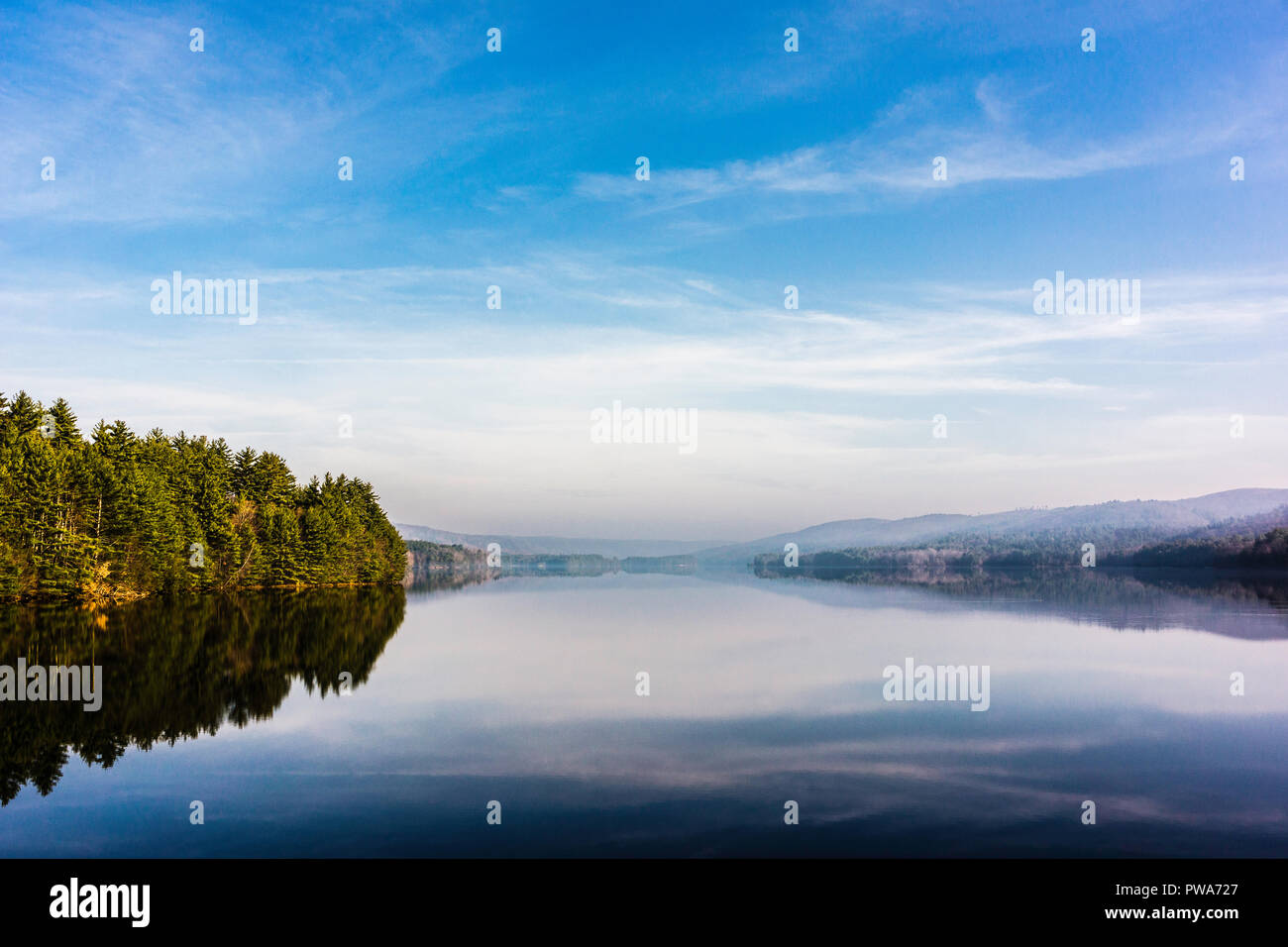 Saville Dam Barkhamsted Reservoir Barkhamsted, Connecticut, USA Stock
