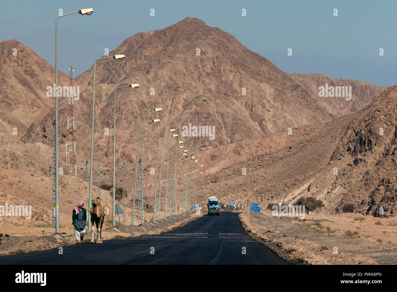 Road in Egypt. Dahab. South Sinai Stock Photo Alamy