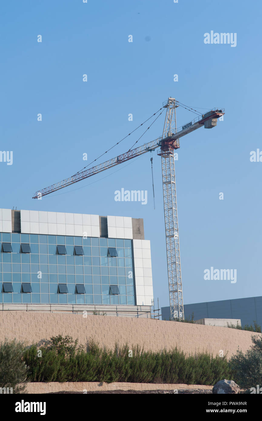 new building with crane Stock Photo