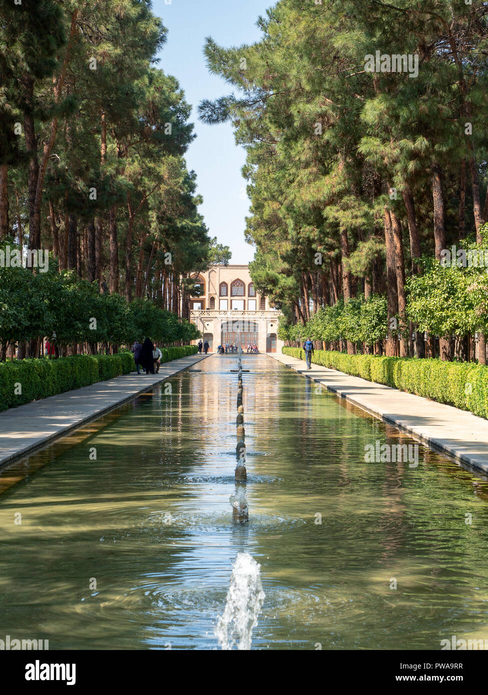Dolat Abad persian garden, UNESCO site in Yazd, Iran Stock Photo