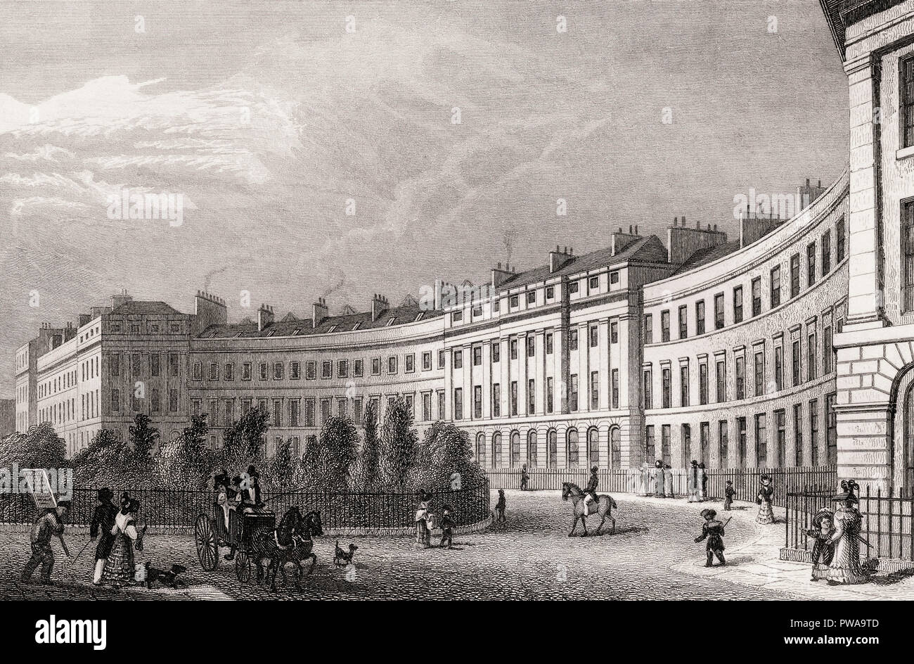 Ainslie Place, Edinburgh, Scotland, 19th century, from Modern Athens by