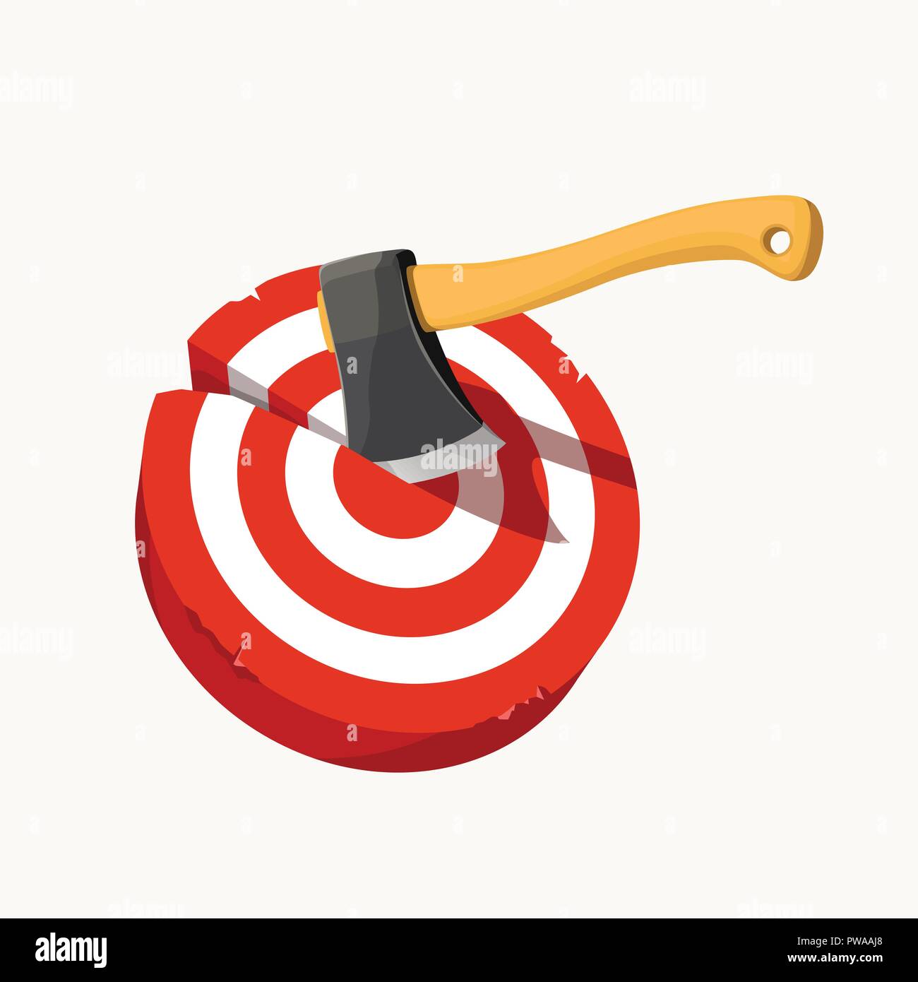 Axe in tree stump Stock Vector Images Alamy