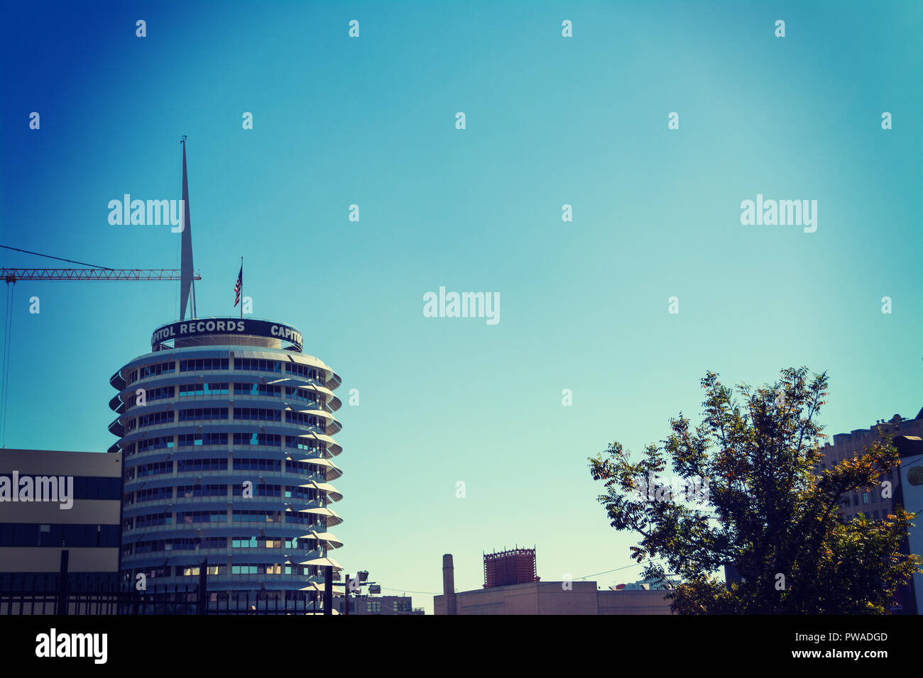 Capitol Records building in Los Angeles Stock Photo Alamy