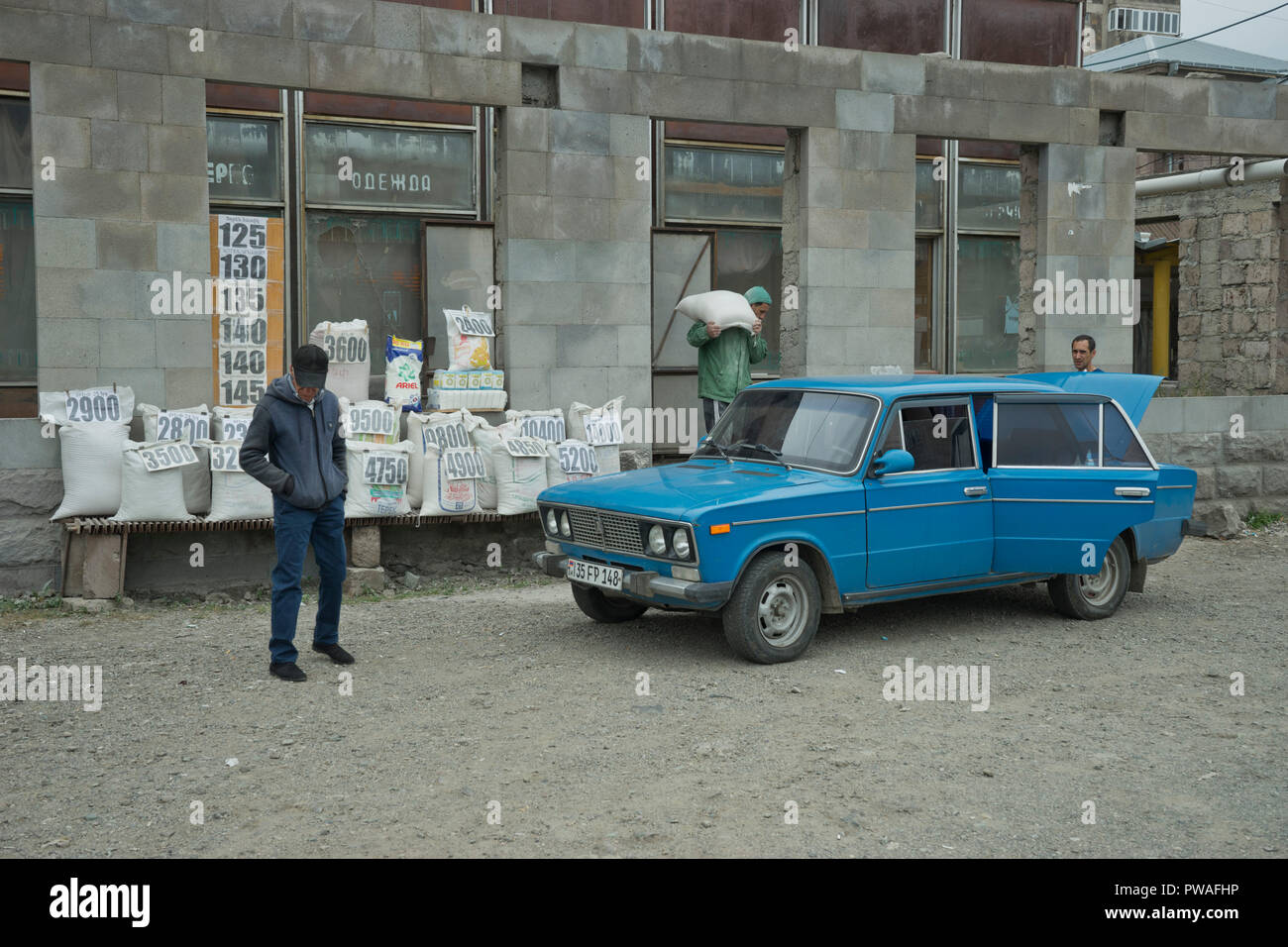 Agricultural produce vendor in Vanadzor, Armenia Stock Photo Alamy