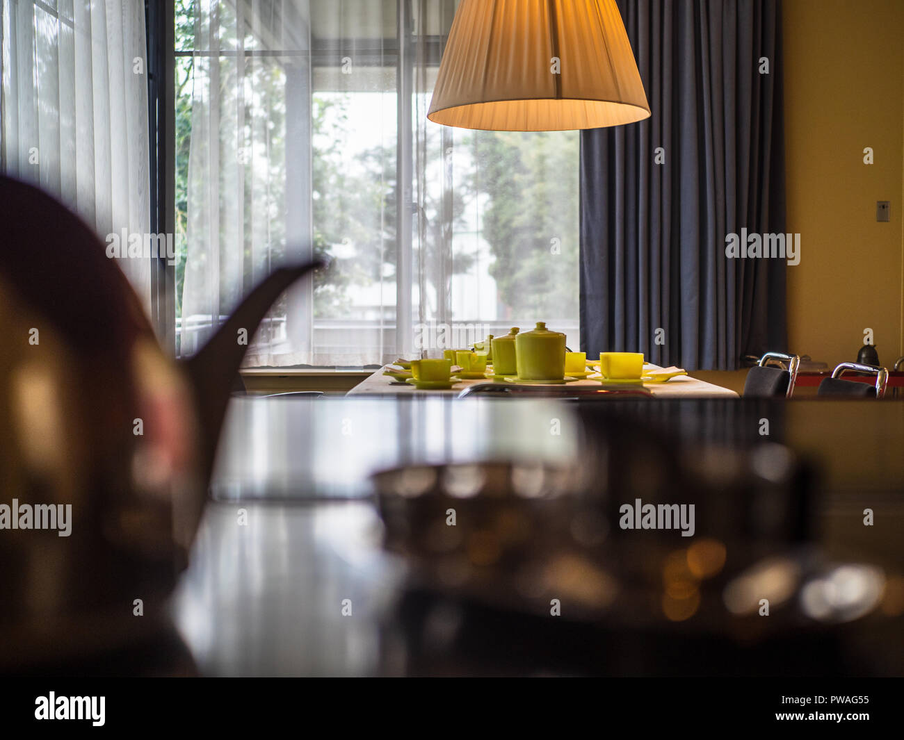 Sonneveld House Rotterdam - Dining Room in a modernist villa in Rotterdam built 1932-33 for Albertus Sonneveld. Architects Brinkman & Van der Vlugt Stock Photo