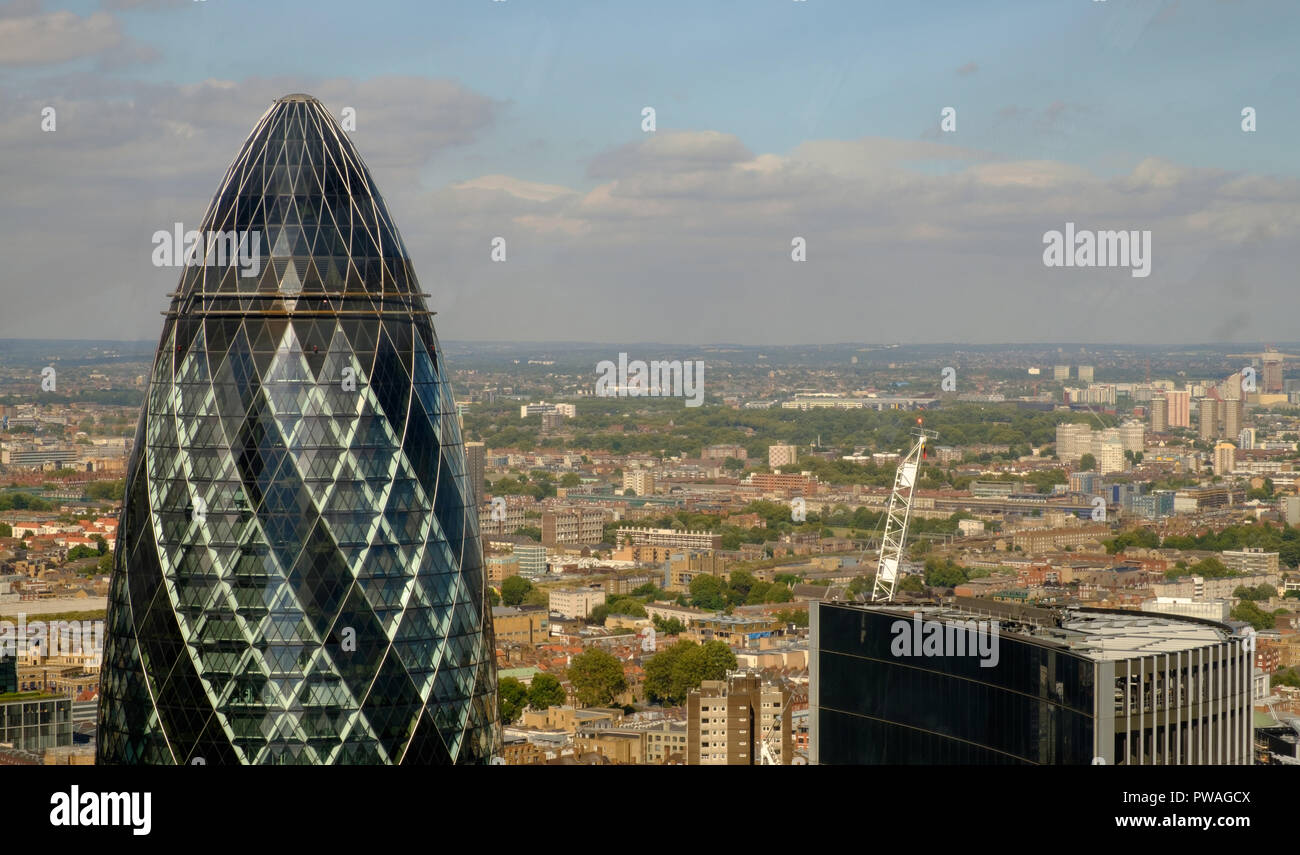 The Gherkin or 30 St Mary Axe is a commercial skyscraper in London's ...