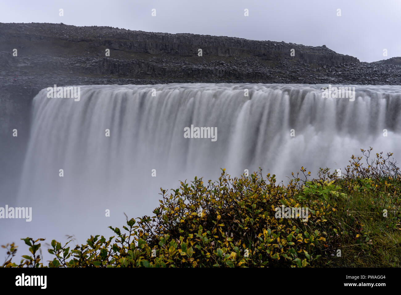 dettifoss waterfall in Iceland, it's located in north of iceland Stock Photo
