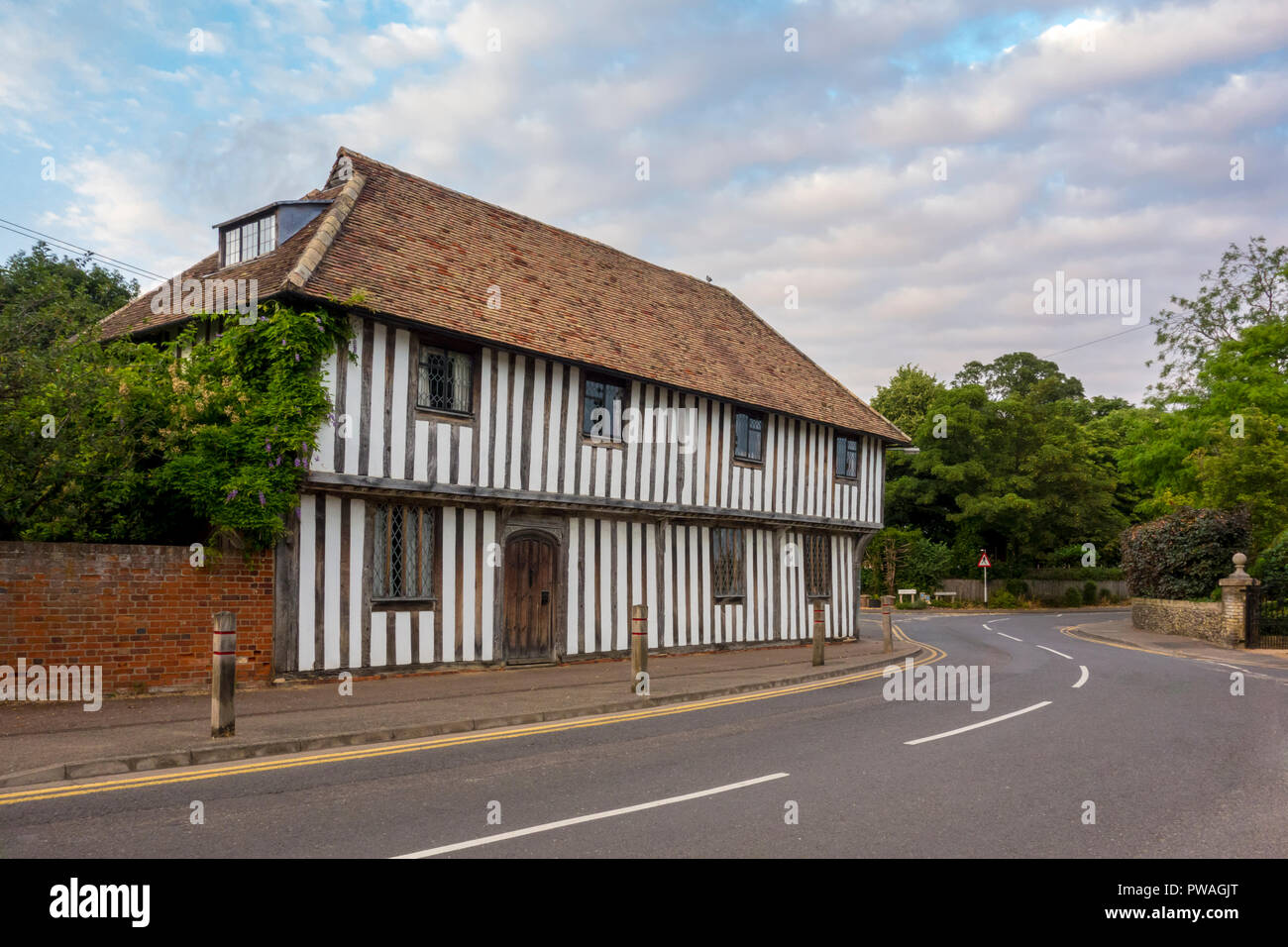The Guildhall, historic 16th century timber framed building in Whittlesford, Cambridge, South Cambridgeshire, UK Stock Photo