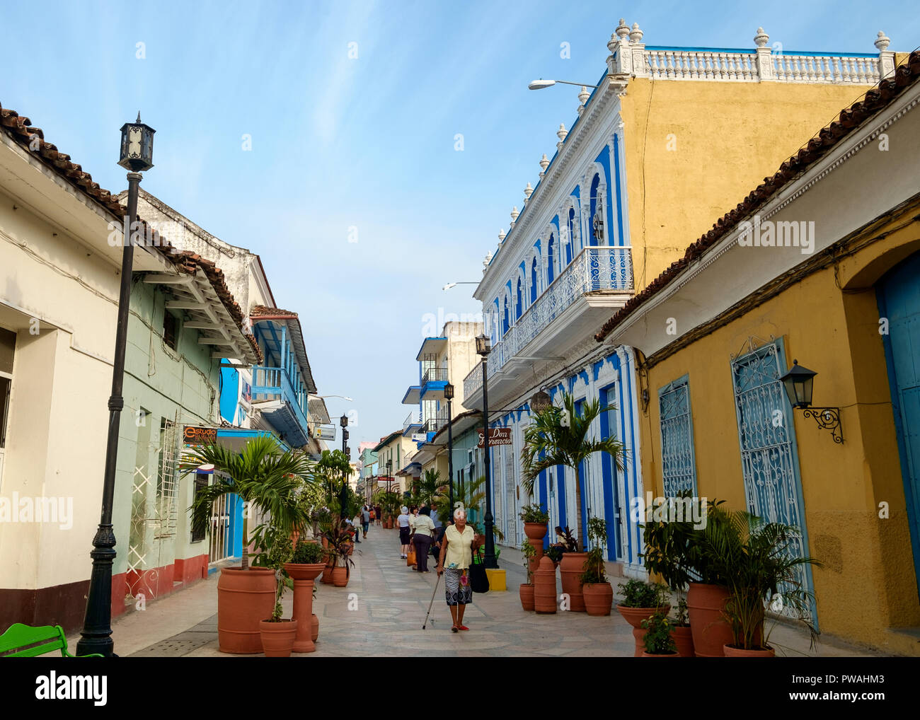 Spanish Colonial Buildings in Sancti Spiritus, Cuba Stock Photo