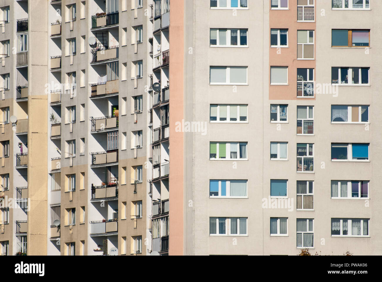 Communist era apartment buildings in Gdansk, Poland. October 13th 2018