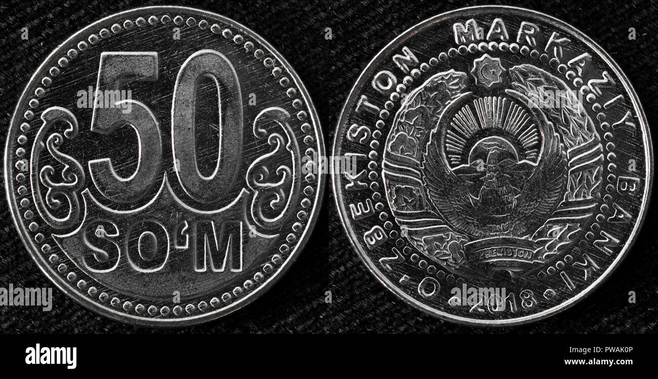 50 som coin, Uzbekistan, 2018 Stock Photo - Alamy