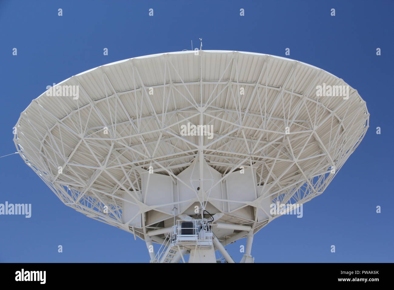 Radio Telescope Dish pointing skywards Stock Photo