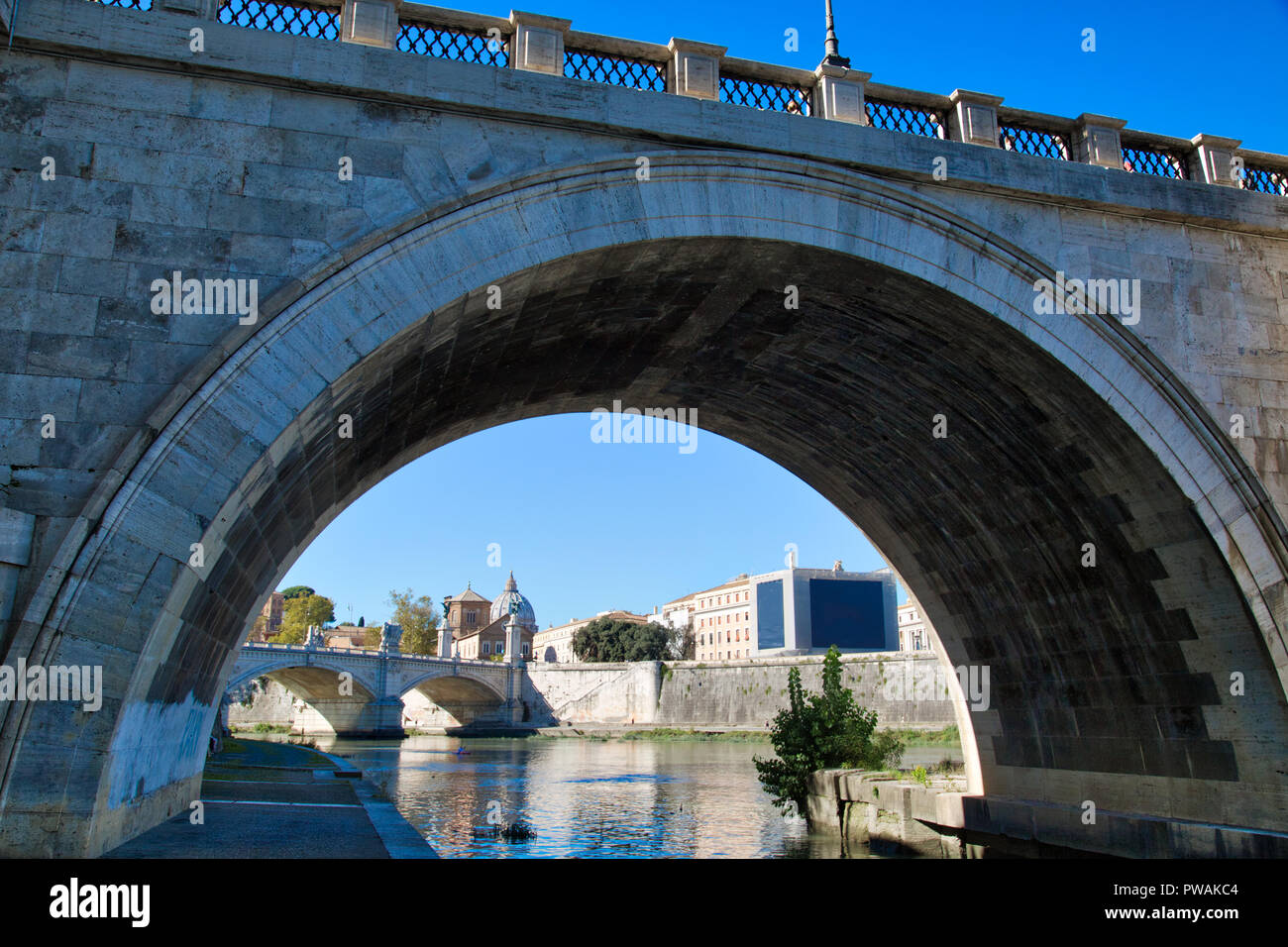 Famous Rome bridges near Vatican City Stock Photo Alamy