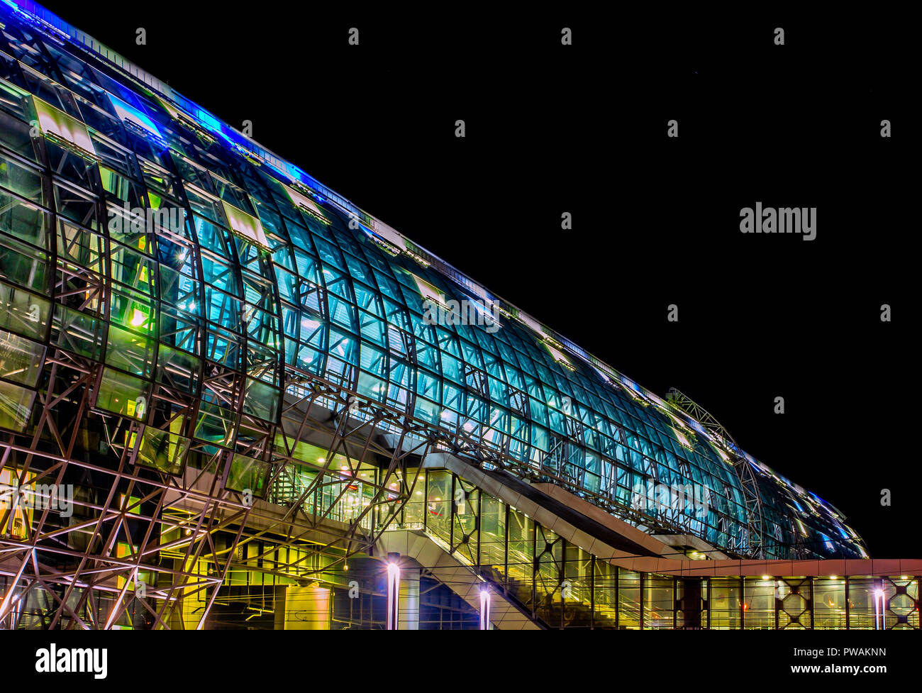 Sochi, Russia - October 06, 2017: Exterior of the Adler railway station. Stock Photo