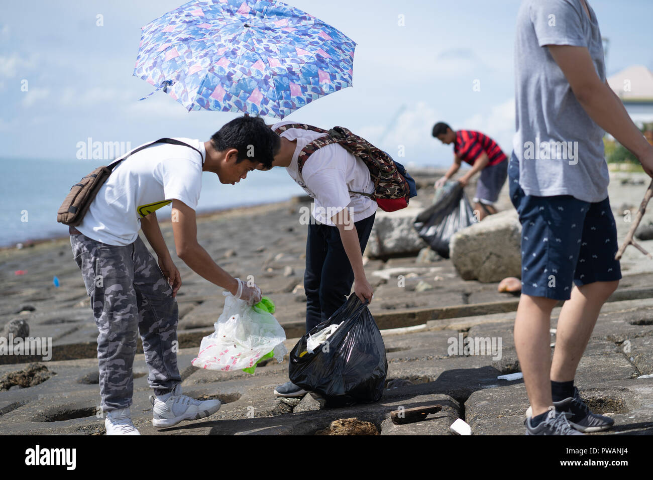 A group of Filipino students within Cebu City,Philippines conducting