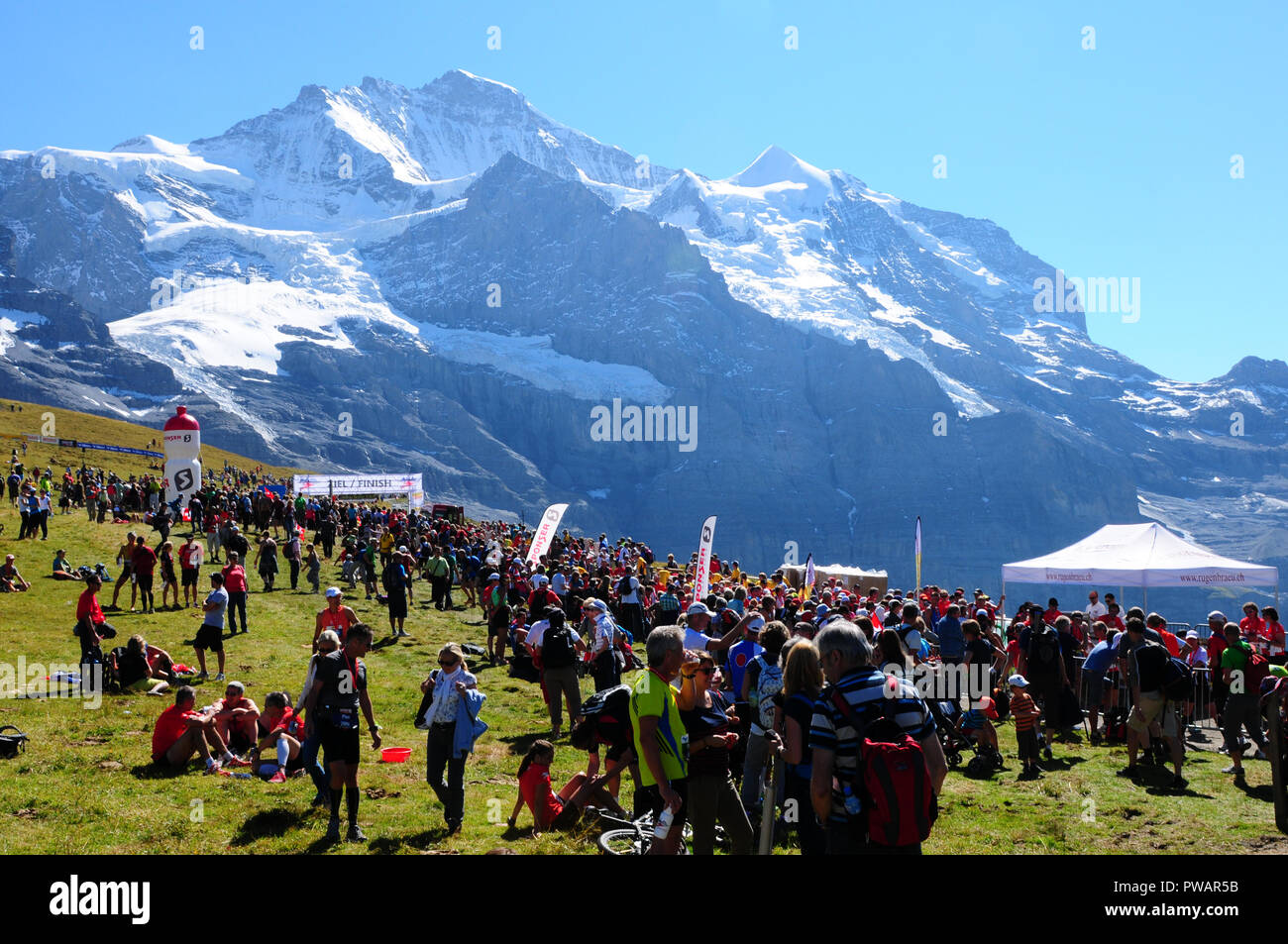 Jungfrau marathon bernese oberland switzerland hires stock photography