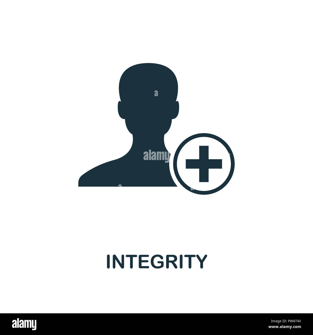 Integrity icon. Monochrome style design from business ethics collection ...