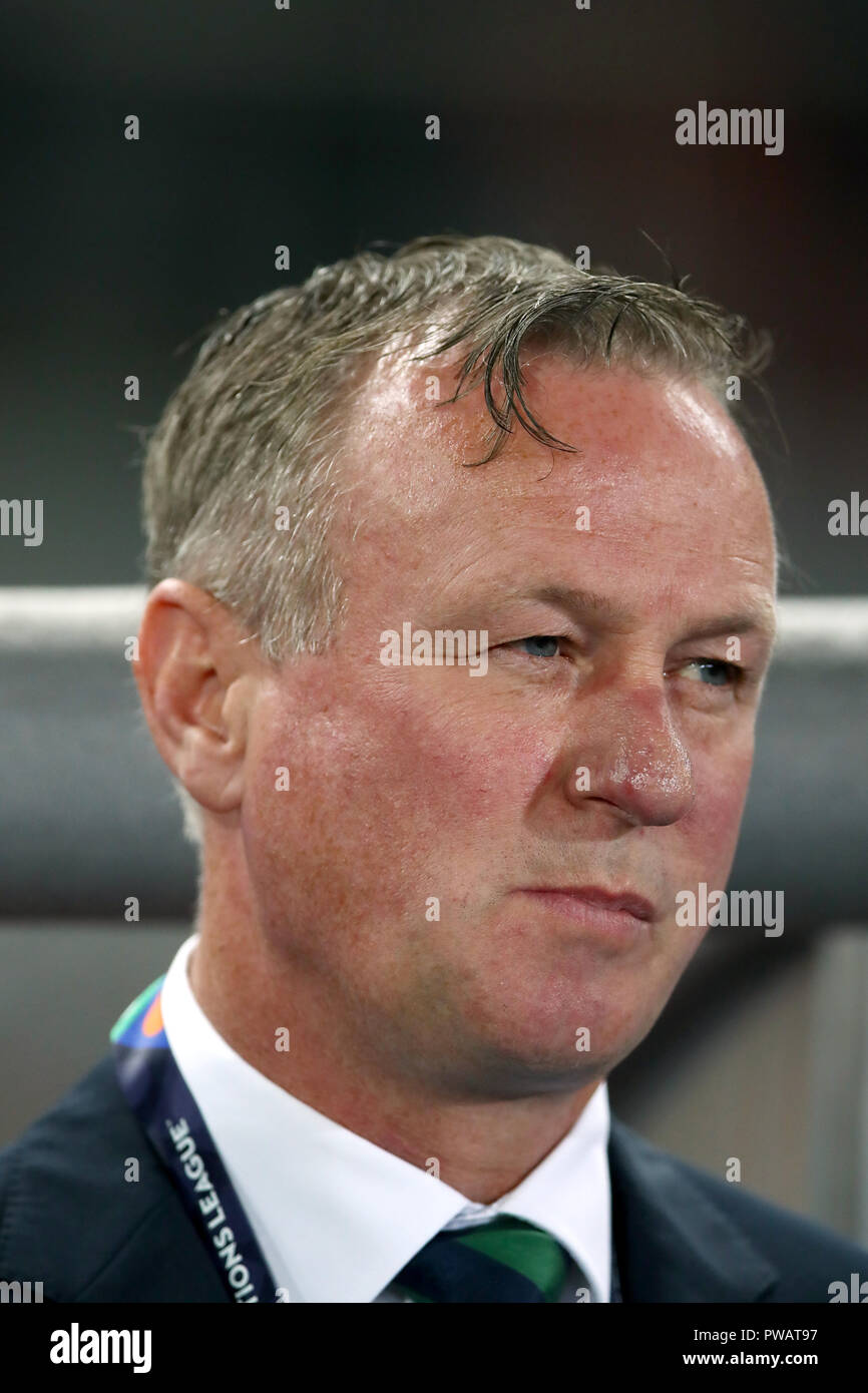 Northern Ireland head coach Michael O'Neill during the UEFA Euro 2024  qualifying match at the San Marino Stadium in Serravalle, San Marino.  Picture date: Thursday March 23, 2023 Stock Photo - Alamy