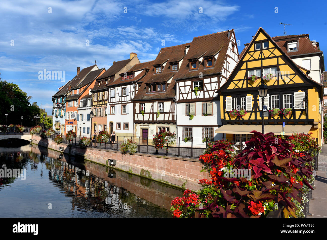 The charming hauses in Colmar Stock Photo