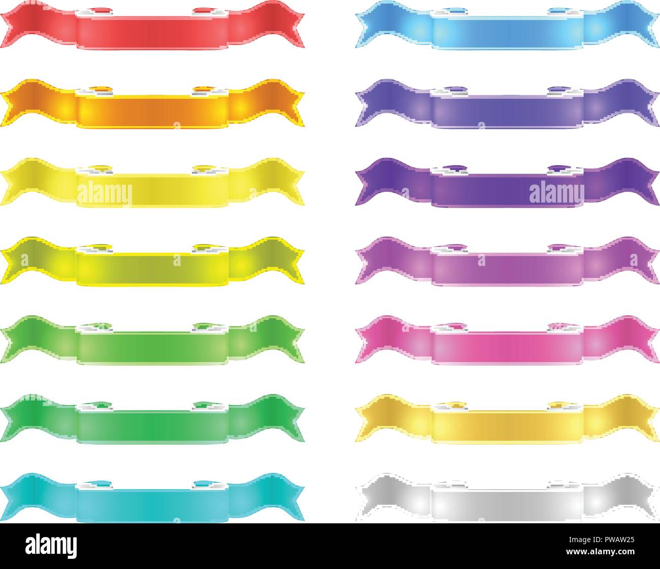 isolated vector colored satin ribbons set Stock Vector Image & Art - Alamy