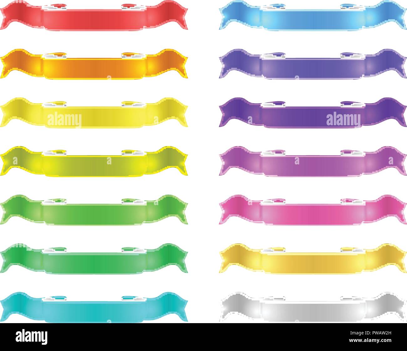 isolated vector colored satin ribbons set Stock Vector Image & Art - Alamy