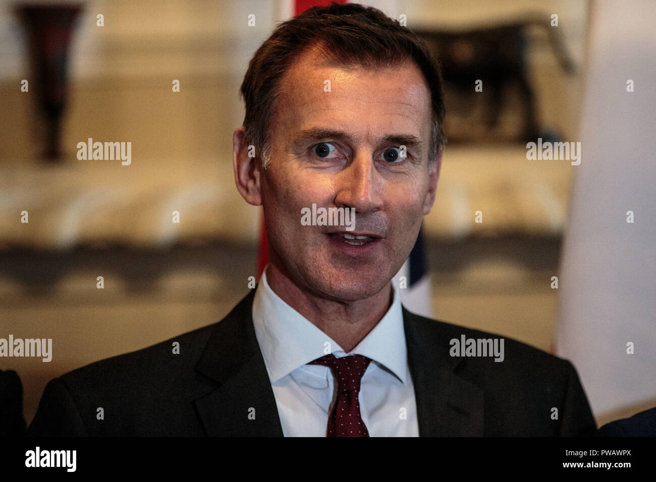 Foreign secretary jeremy hunt prepares hi-res stock photography and ...