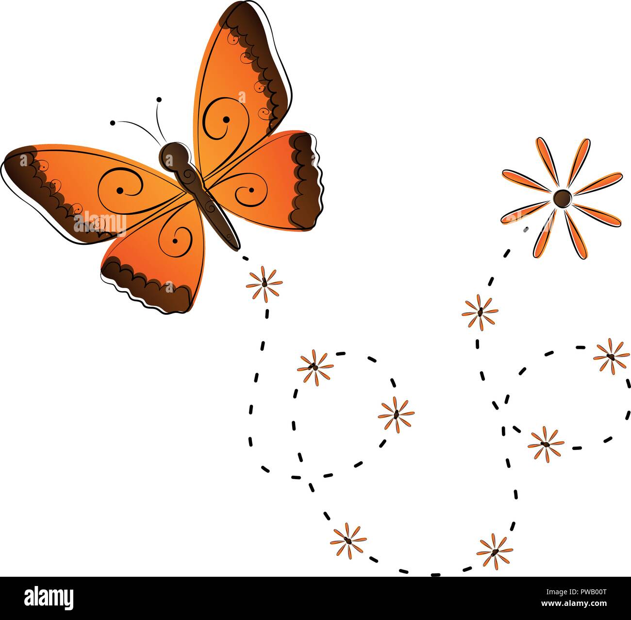 Cute butterfly flying icon Stock Vector Image & Art - Alamy