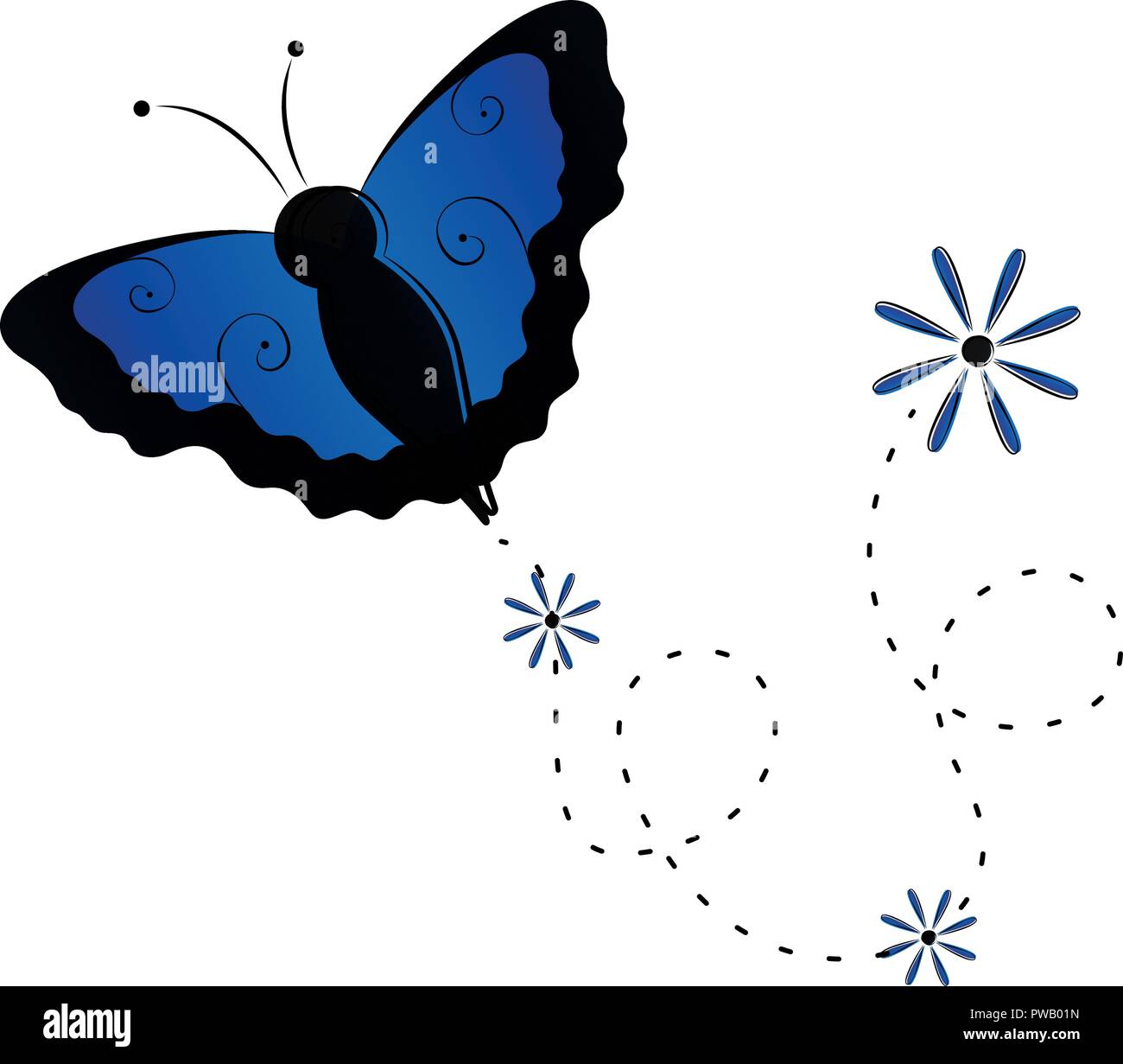 Cute butterfly flying icon Stock Vector Image & Art - Alamy