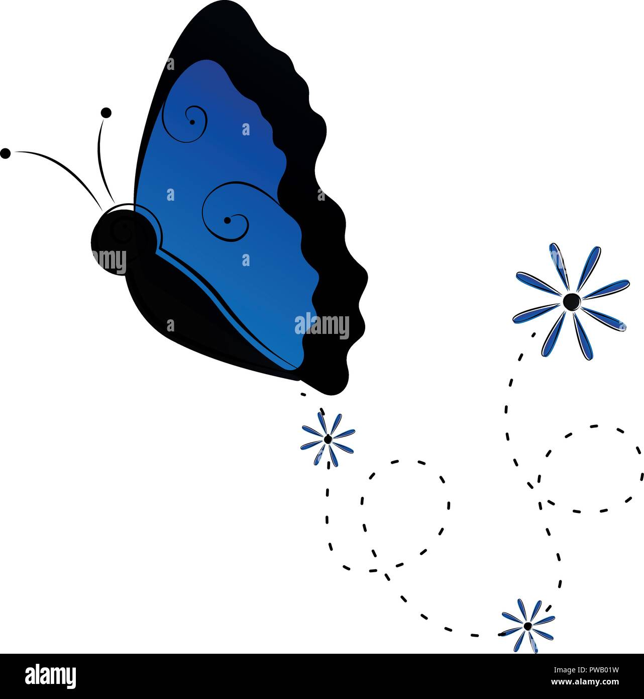 Cute butterfly flying icon Stock Vector Image & Art - Alamy