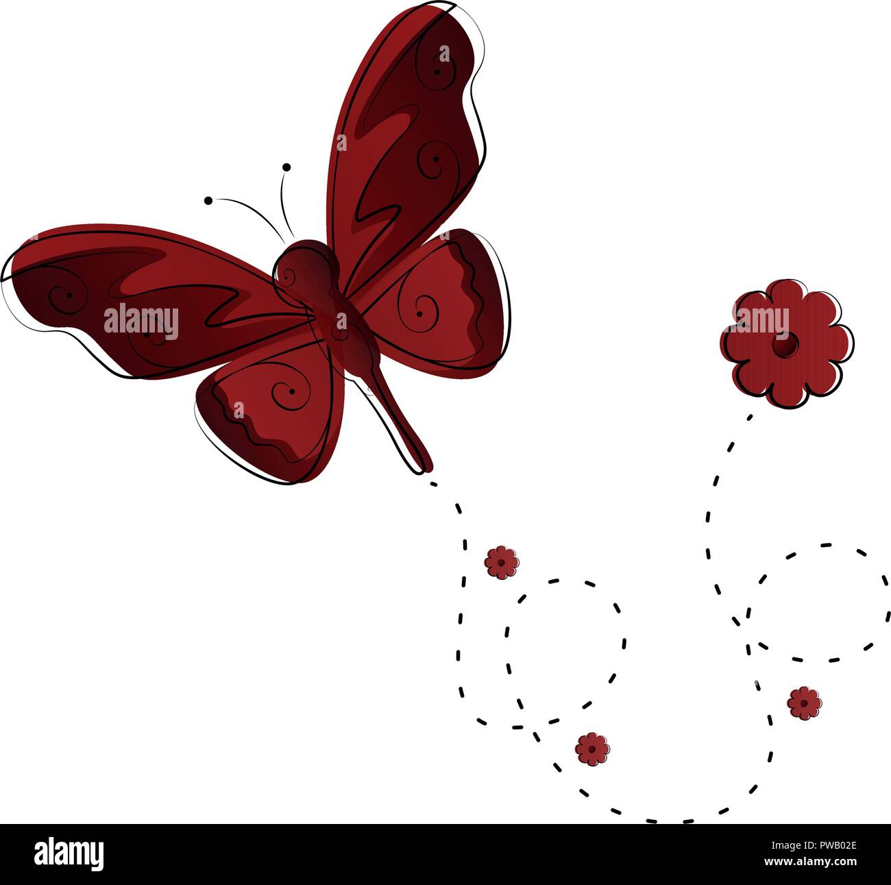 Cute butterfly flying icon Stock Vector Image & Art - Alamy