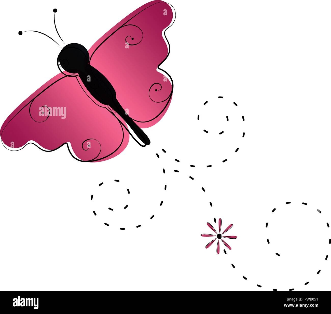 Cute butterfly flying icon Stock Vector Image & Art - Alamy