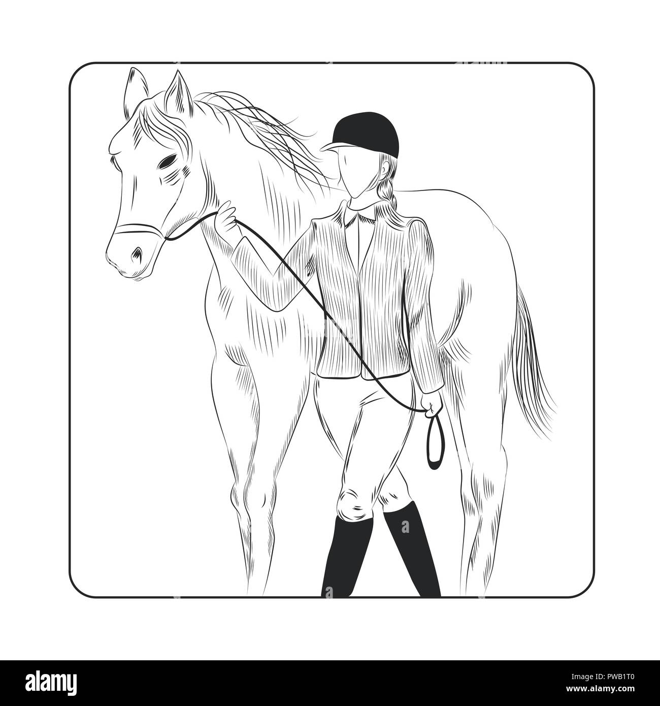 Horse and jockey Cut Out Stock Images &amp; Pictures - Alamy