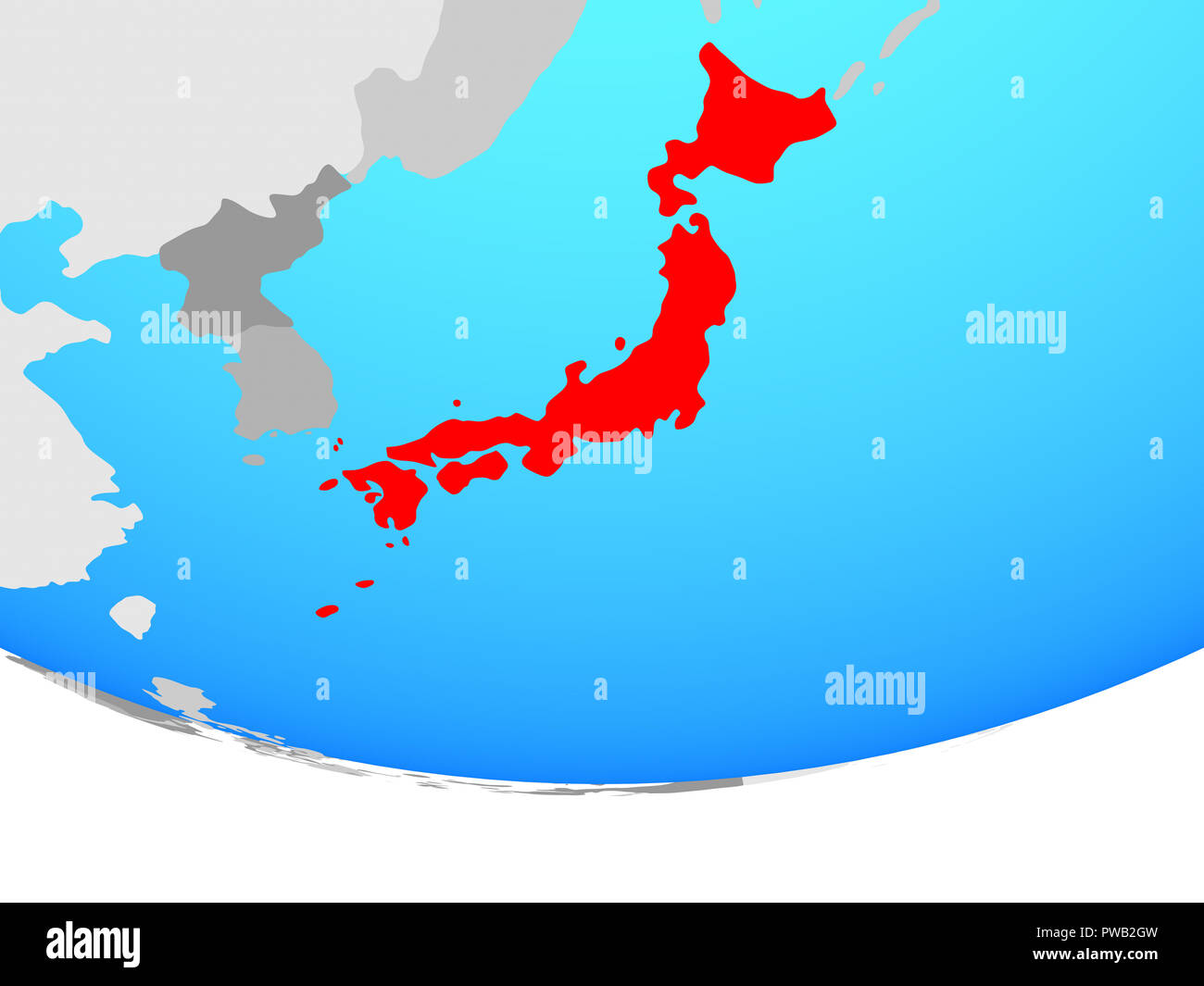 Simple political map japan hi-res stock photography and images - Alamy