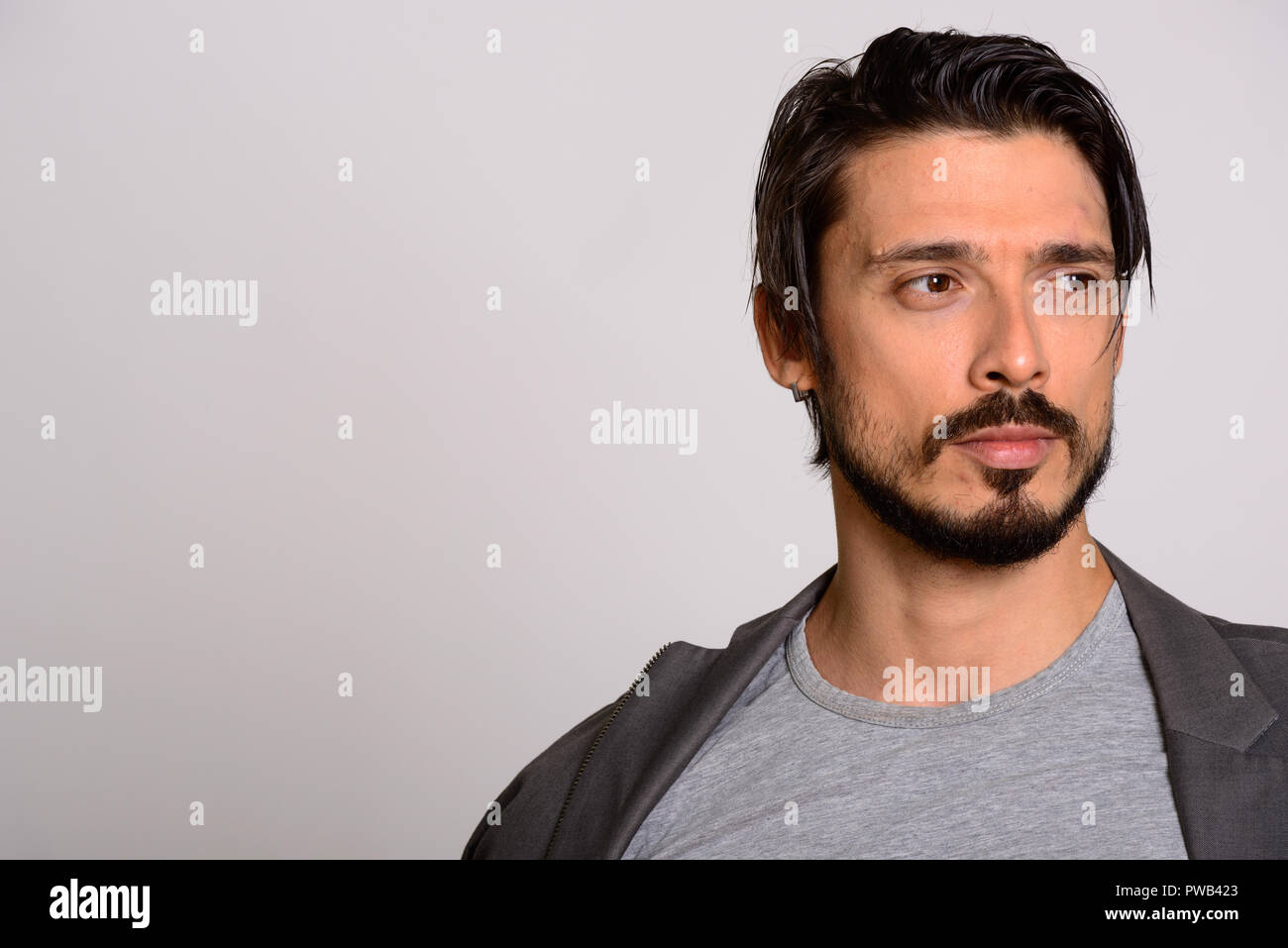 Serious pensive muscular man hi-res stock photography and images - Alamy