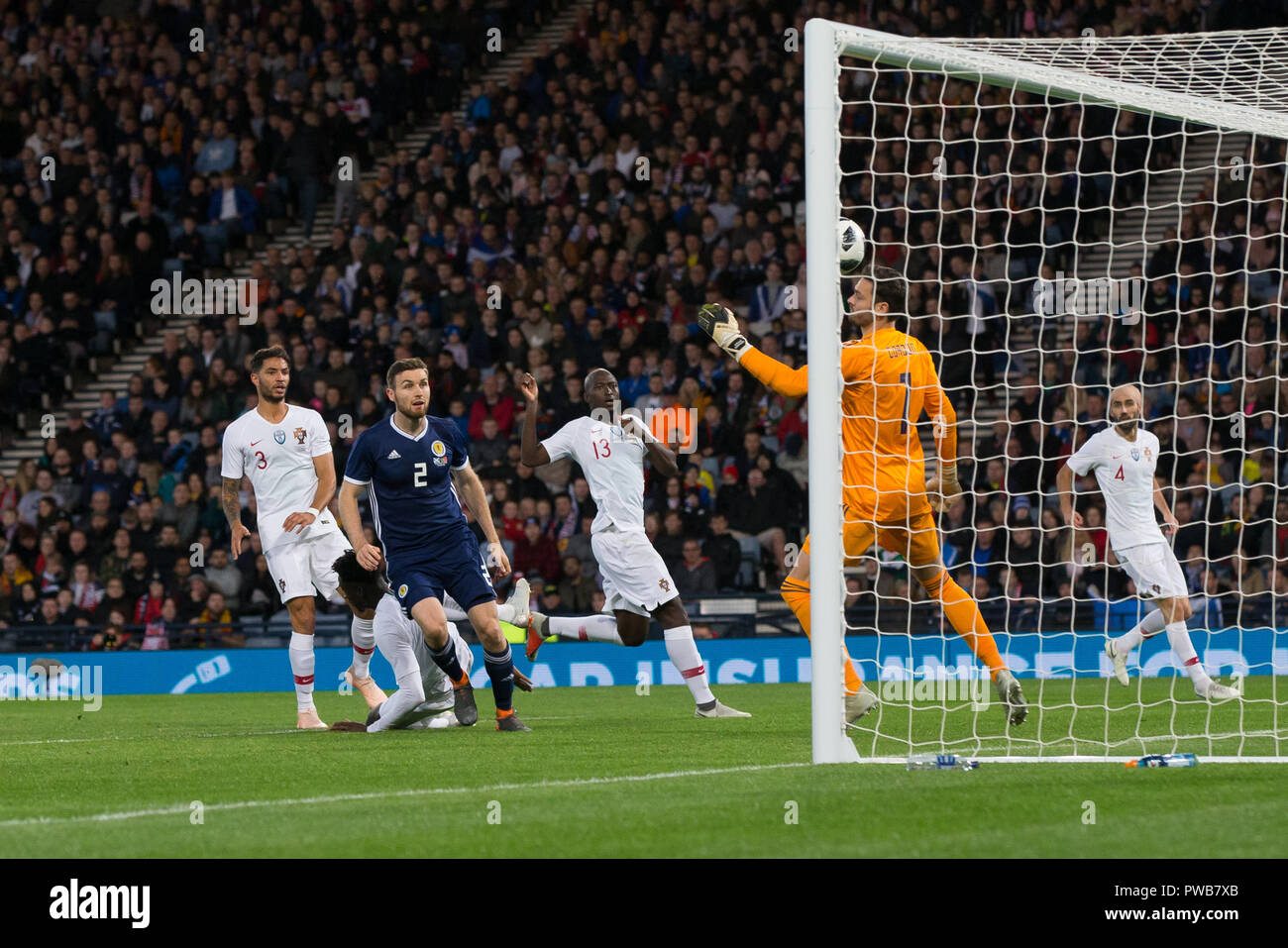 Hampden Park, Glasgow, UK. 14th Oct, 2018. International Football Friendly, Scotland versus Portugal; Eder of Portugal scores for 2-0 in the 75th minute Credit: Action Plus Sports/Alamy Live News Stock Photo